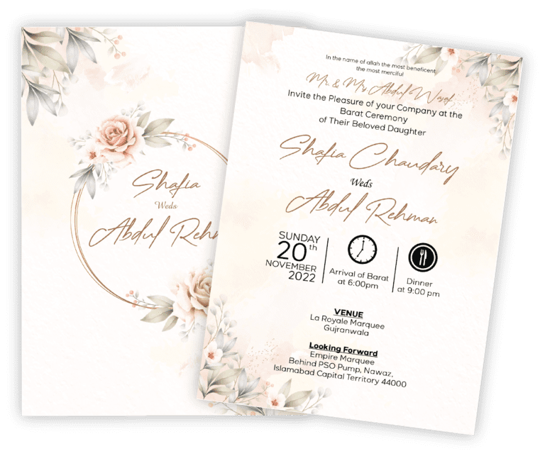 E-Invite Everyone - Invitation Cards & Wedding Cards in Pakistan